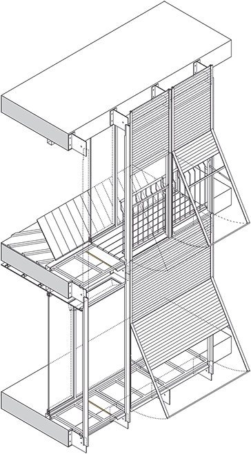  Bloque de viviendas en Sabadell, Barcelona. R. Moneo, J. A. Martínez-Lapeña y E. Torres, 2005.