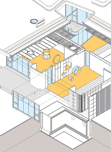  Axonometría constructiva de la Escuela infantil en Palma de Mallorca. Javier García-Solera Vera.