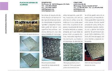  revestimientos interiores: Placas de espuma de aluminio de Cymat Corp.