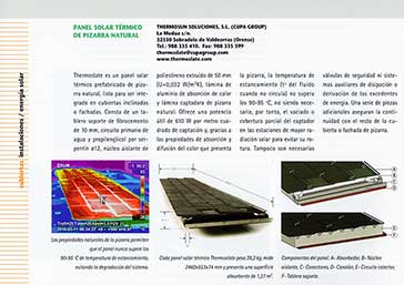  Panel solar trmico de pizarra natural de Thermosun Soluciones.