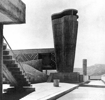 Cubierta de la Unité d'Habitation, de Le Corbusier (Marsella, 1945-1952).