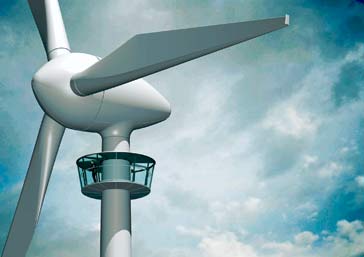 Cada aerogenerador produce energía para cubrir el consumo de 1.200 hogares.