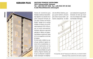  Sistemas Keraion Plus, de la empresa Deutsche Steinzeug Fliesen GmbH