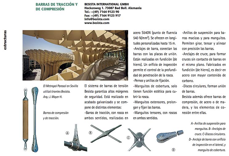 Ficha tipo:  Barras de tracción y compresión de Besista International