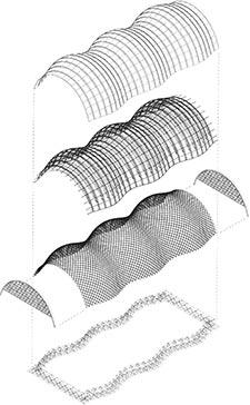  Pabellón japonés para la Expo 2000 (Hannover, Alemania). Arq.: Shigeru Ban con asesoramiento de Frei Otto.