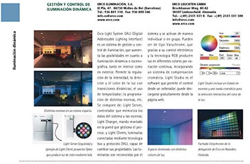 Gestión y control de iluminación dinámica (ERCO Iluminación, S.A.).