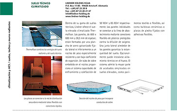  climatizaciones y ACS / suelos, techos y muros radiantes Suelo técnico climatizado de Lindner Holding KGAA