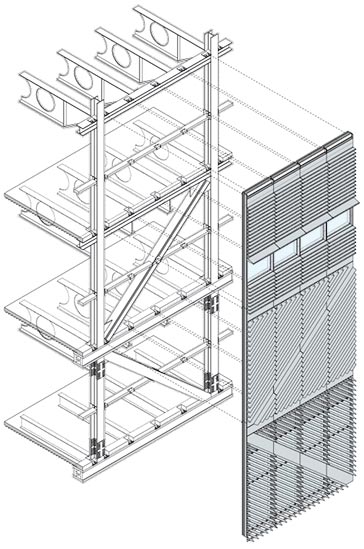 Cada panel está formado por un bastidor de aluminio con refuerzos y espaciadores de acero inoxidable para rotura de puente térmico.