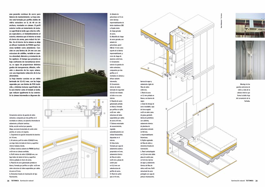 Doble página correspondiente al proyecto de Steven Holl Architects para la ampliacin del Museo Nelson-Atkins.